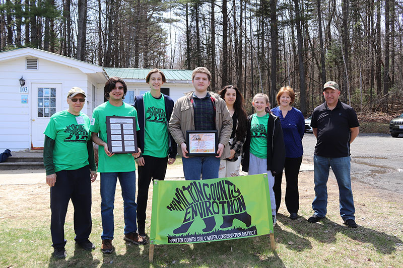Envirothon first place winners Bryon and riends Long Lake Central School