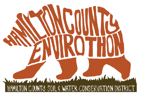 Logo with Envirothon text in the shape of a bear